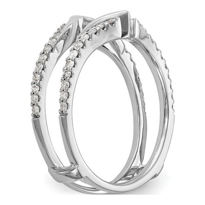 14K White Gold 1/3 ct tw Diamond Guard Ring – view 6