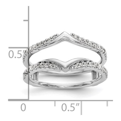 14K White Gold 1/3 ct tw Diamond Guard Ring – view 7
