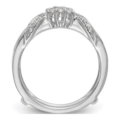 14K White Gold Diamond Ring Guard, 0.2 ct, Size 7 – view 3