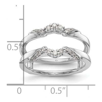 14K White Gold Diamond Ring Guard, 0.2 ct, Size 7 – view 4