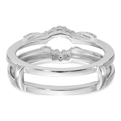 14K White Gold Diamond Ring Guard, 0.2 ct, Size 7 – view 7
