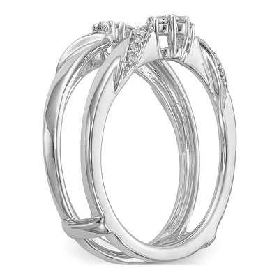 14K White Gold Diamond Ring Guard, 0.2 ct, Size 7 – view 8