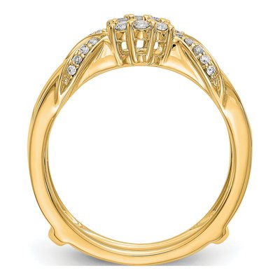 14K Yellow Gold 1/5 ct tw Diamond Guard Ring – view 2