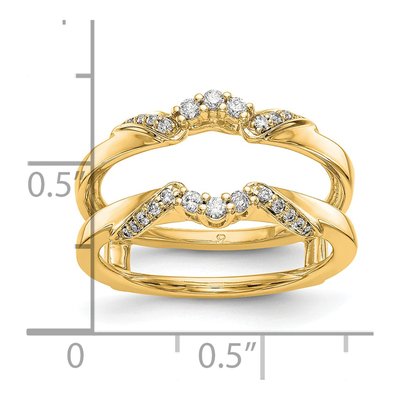 14K Yellow Gold 1/5 ct tw Diamond Guard Ring – view 3