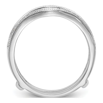14K White Gold 1/4 ct tw Diamond Guard Ring – view 3