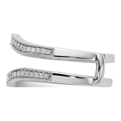 14K White Gold 1/4 ct tw Diamond Guard Ring – view 4