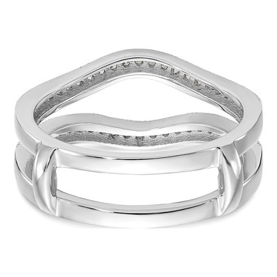 14K White Gold 1/4 ct tw Diamond Guard Ring – view 6
