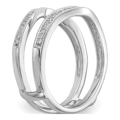 14K White Gold 1/4 ct tw Diamond Guard Ring – view 7
