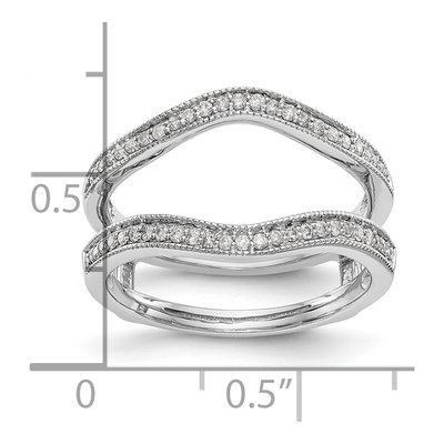 14K White Gold 1/4 ct tw Diamond Guard Ring – view 8
