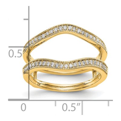 14K Yellow Gold 0.24 ct tw Diamond Guard Ring – view 3