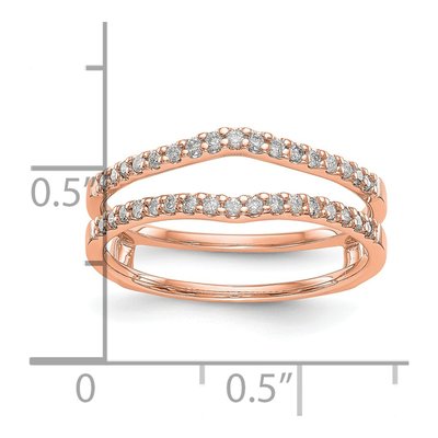 14K Rose Gold 1/4 ct tw Diamond Guard Wedding Band – view 3