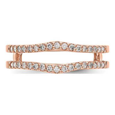 14K Rose Gold 1/4 ct tw Diamond Guard Wedding Band – view 5