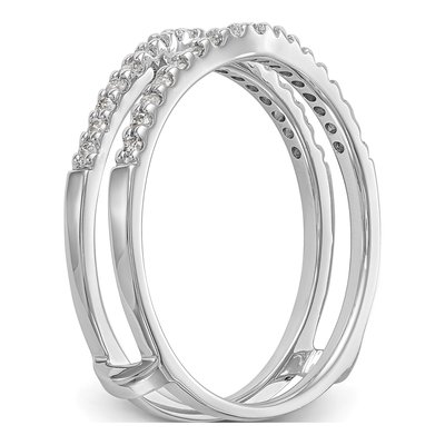 14K White Gold Lab-Grown Diamond Ring Guard – view 6
