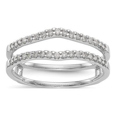 14K White Gold Lab-Grown Diamond Ring Guard