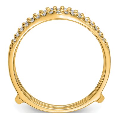 14K Yellow Gold 1/4 ct tw Diamond Guard Wedding Ring – view 3