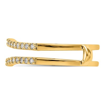 14K Yellow Gold 1/4 ct tw Diamond Guard Wedding Ring – view 4