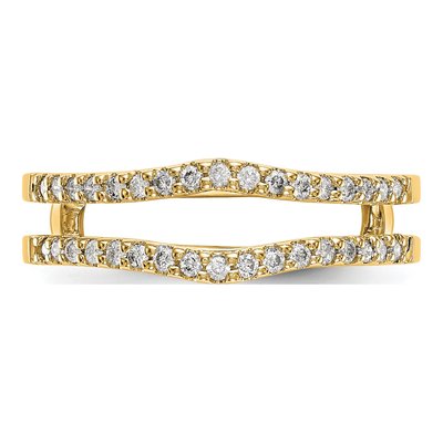 14K Yellow Gold 1/4 ct tw Diamond Guard Wedding Ring – view 5