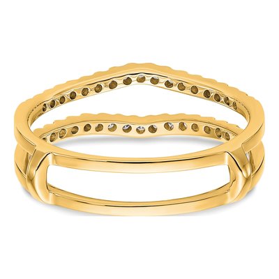 14K Yellow Gold 1/4 ct tw Diamond Guard Wedding Ring – view 6