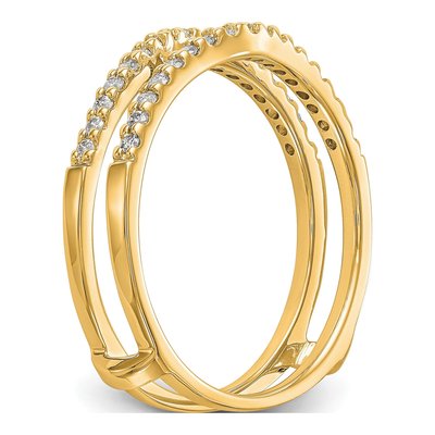 14K Yellow Gold 1/4 ct tw Diamond Guard Wedding Ring – view 7