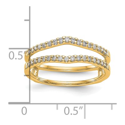 14K Yellow Gold 1/4 ct tw Diamond Guard Wedding Ring – view 8