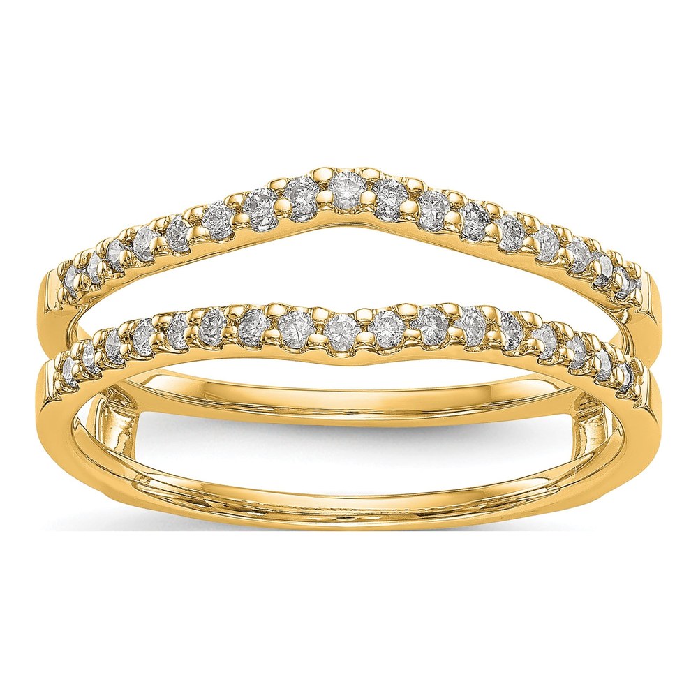 14K Yellow Gold Diamond Guard Wedding Ring