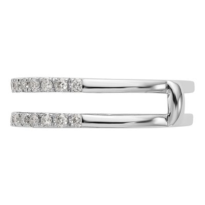18K White Gold Guard Ring Mounting – view 4