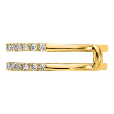 14K Yellow Gold 1/2 ct tw Lab-Grown Diamond Guard Ring – view 5