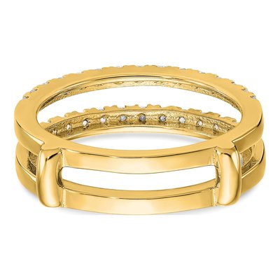14K Yellow Gold 1/2 ct tw Lab-Grown Diamond Guard Ring – view 7