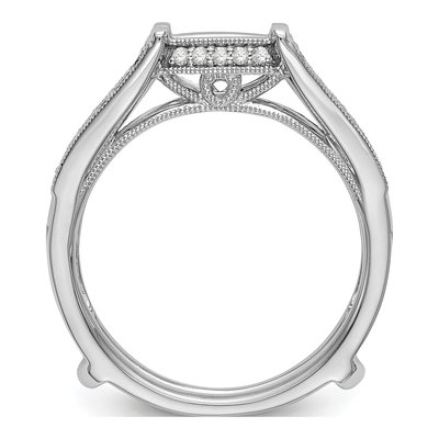 14K White Gold 1/3 ct tw Diamond Guard Ring – view 3