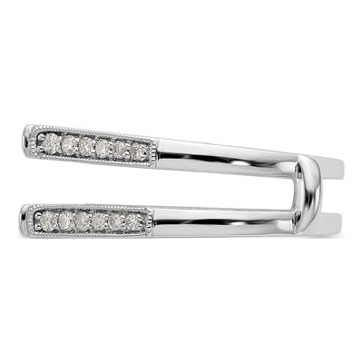 14K White Gold 1/3 ct tw Diamond Guard Ring – view 4