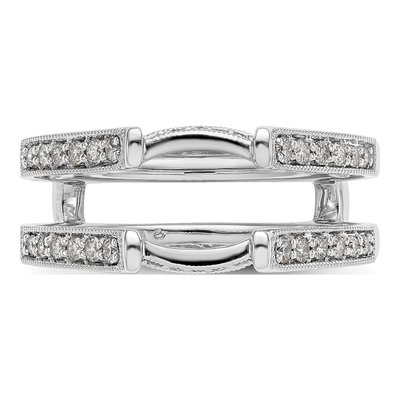 14K White Gold 1/3 ct tw Diamond Guard Ring – view 5