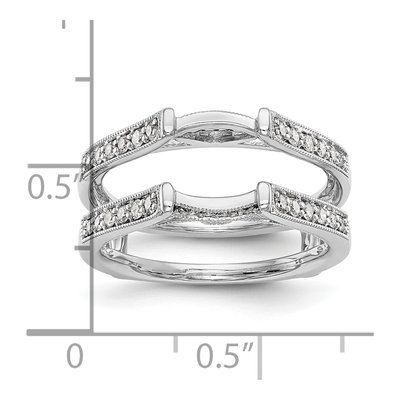 14K White Gold 1/3 ct tw Diamond Guard Ring – view 8
