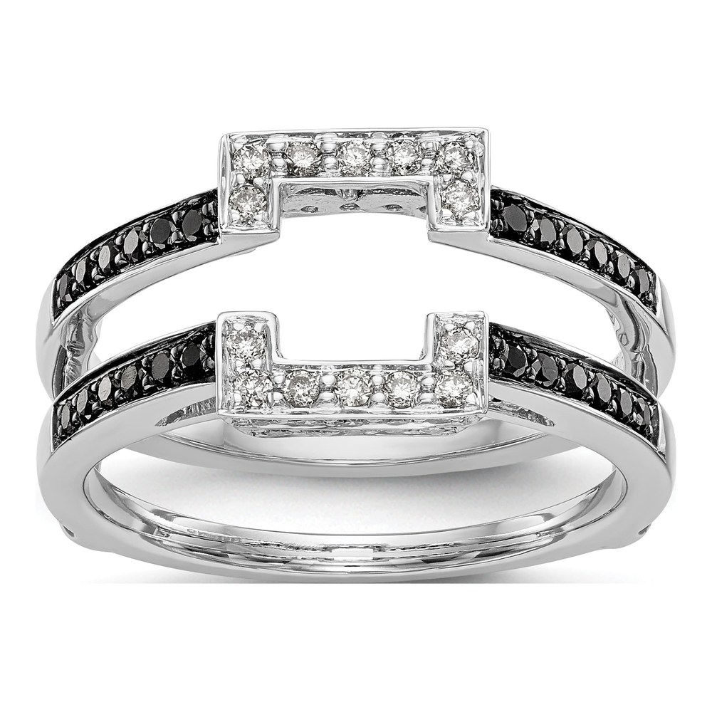 14K White Gold 0.43 ct tw Diamond Guard Ring