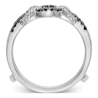 14K White Gold 1/3 ct tw Diamond Guard Ring – view 3