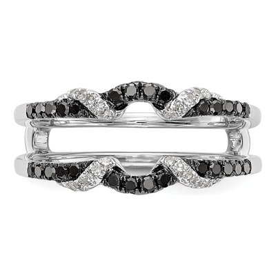 14K White Gold 1/3 ct tw Diamond Guard Ring – view 5