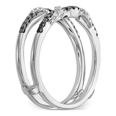 14K White Gold 1/3 ct tw Diamond Guard Ring – view 7