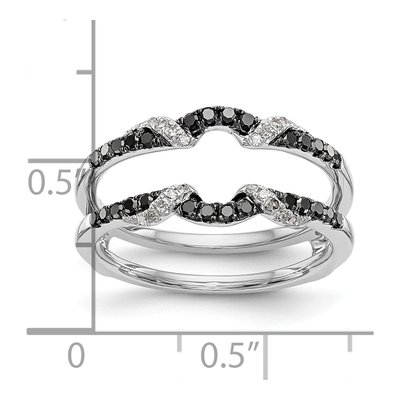 14K White Gold 1/3 ct tw Diamond Guard Ring – view 8