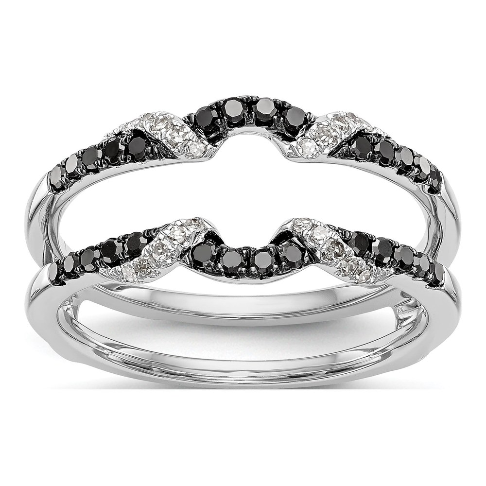 14K White Gold 1/3 ct tw Diamond Guard Ring