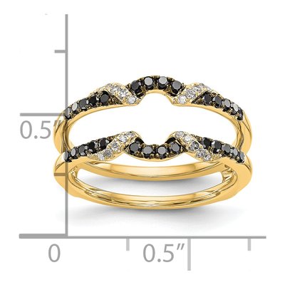 14K Yellow Gold 1/3 ct tw Diamond Guard Ring – view 3
