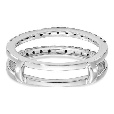 14K White Gold 1/2 ct tw Diamond Guard Ring – view 6