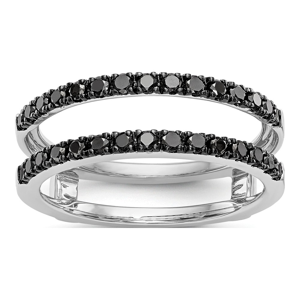 14K White Gold 1/2 ct tw Diamond Guard Ring