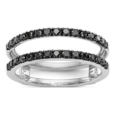 14K White Gold 1/2 ct tw Diamond Guard Ring