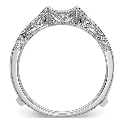 14K White Gold 1/4 ct tw Diamond Guard Ring – view 3