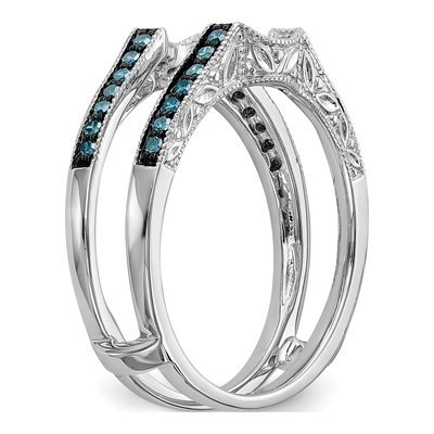 14K White Gold 1/4 ct tw Diamond Guard Ring – view 7