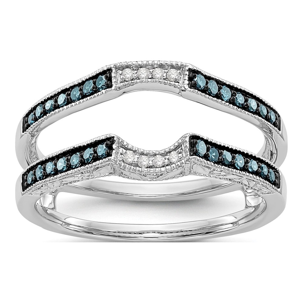 14K White Gold 1/4 ct tw Diamond Guard Ring