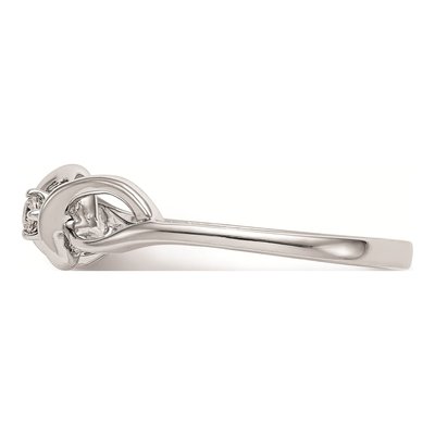 14K White Gold 1/20 ct tw Diamond Promise Engagement Ring – view 3