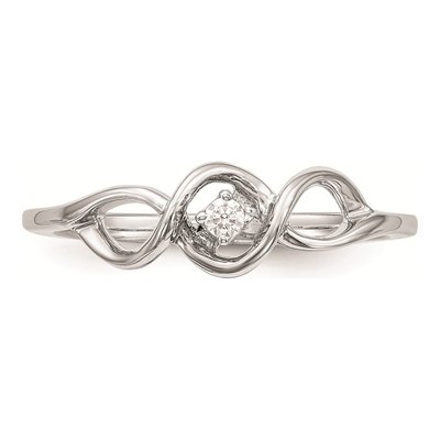14K White Gold 1/20 ct tw Diamond Promise Engagement Ring – view 4