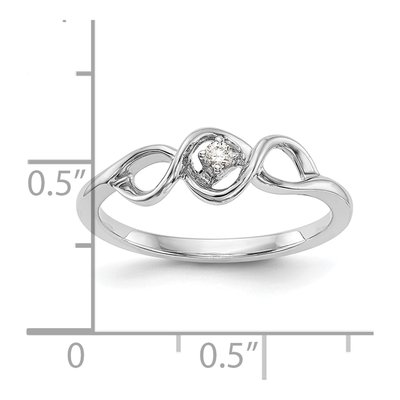 14K White Gold 1/20 ct tw Diamond Promise Engagement Ring – view 7