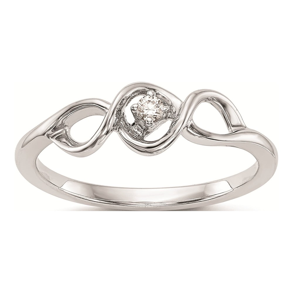 14K White Gold 1/20 ct tw Diamond Promise Engagement Ring