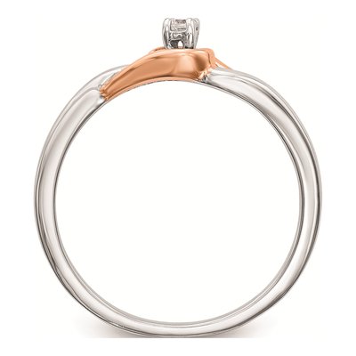 14K Two-Tone Gold 1/20 ct tw Diamond Promise Engagement Ring – view 2
